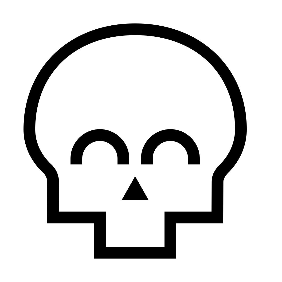 forma thin sharp style calavera feliz icon
