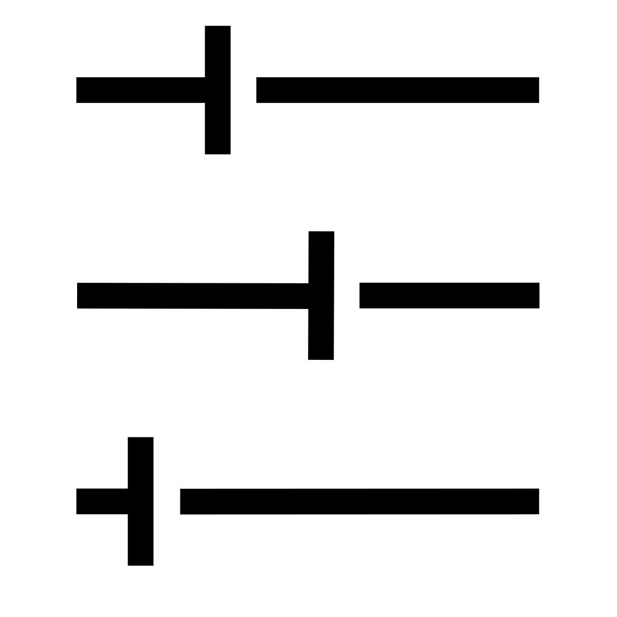 forma thin sharp style mezclador horizontal ajustes icon