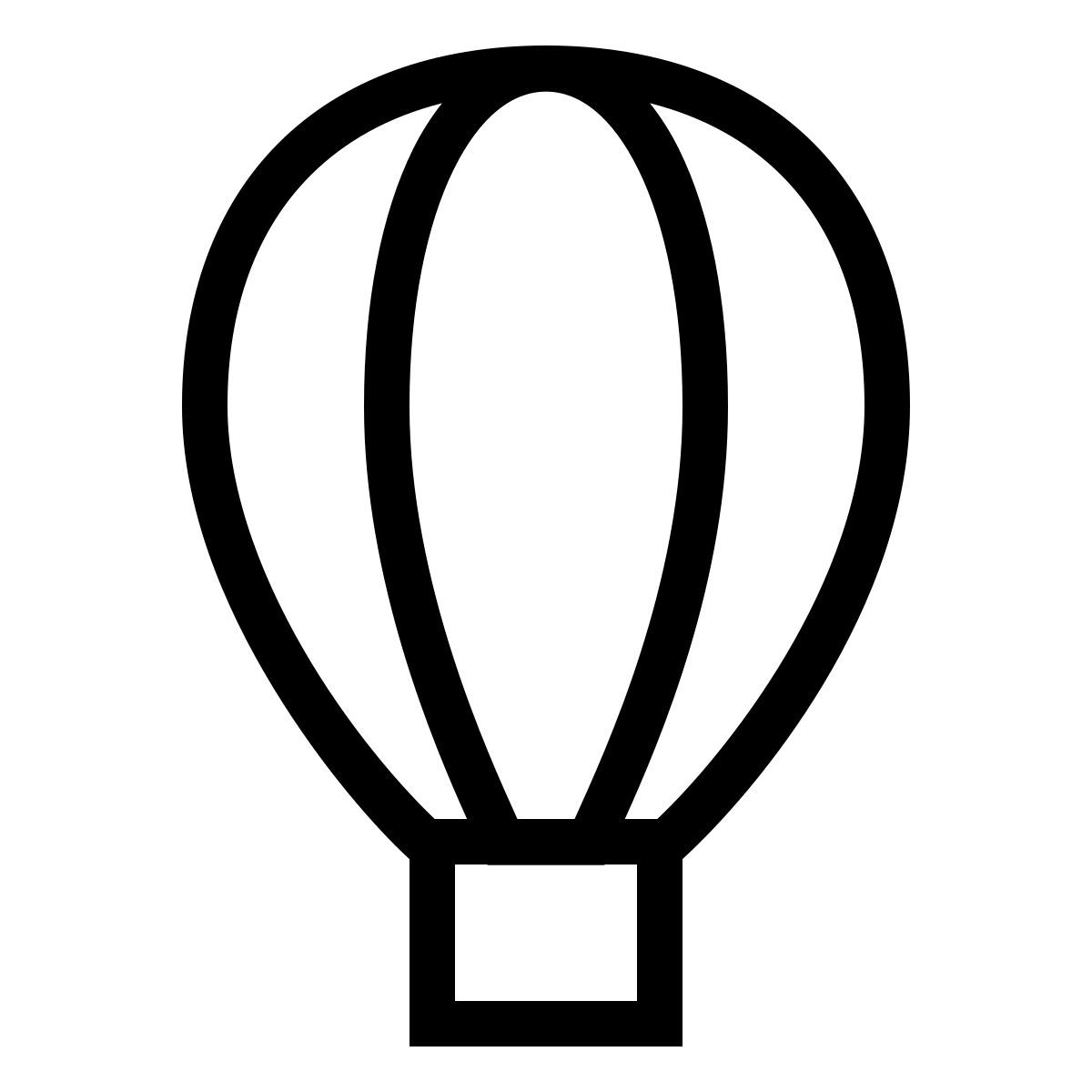 forma thin sharp style hot air balloon icon