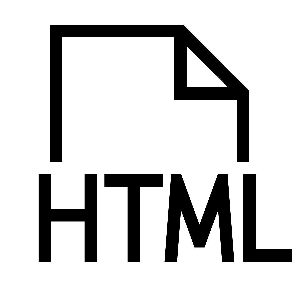 forma thin sharp style html dateityp icon