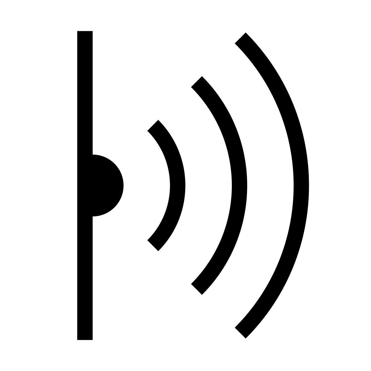 forma thin sharp style 전송 적외선 빔 icon