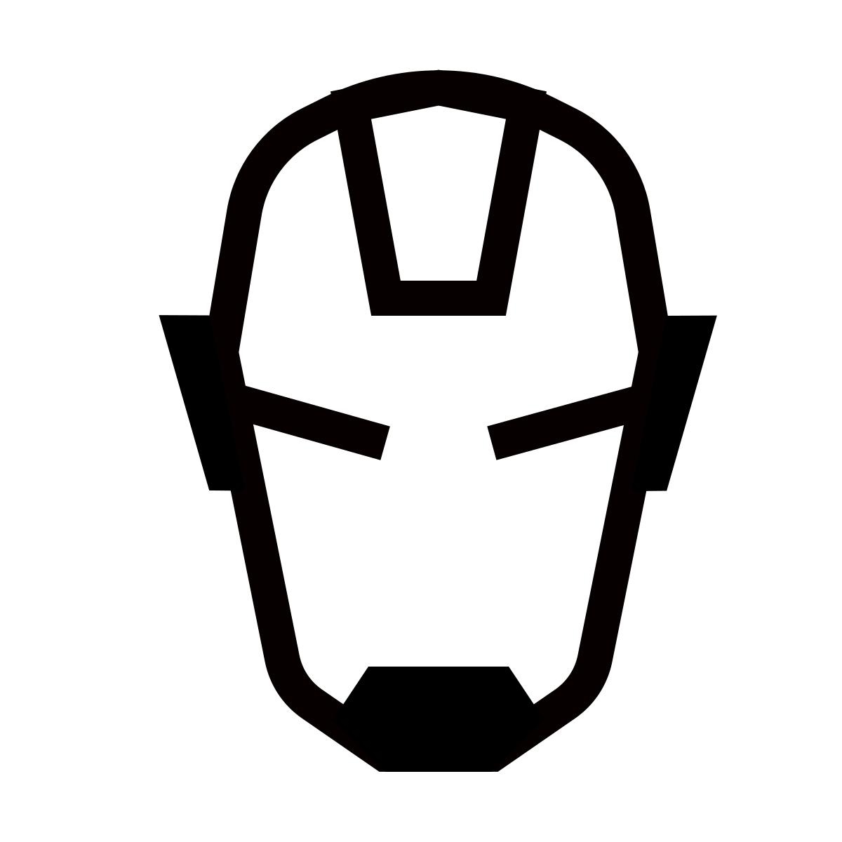 forma thin sharp style iron man icon