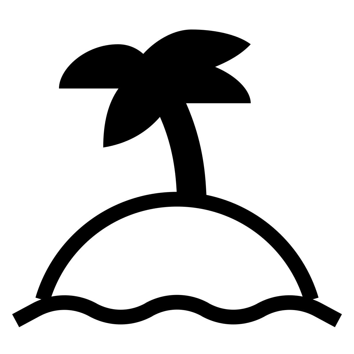 forma thin sharp style island on water icon