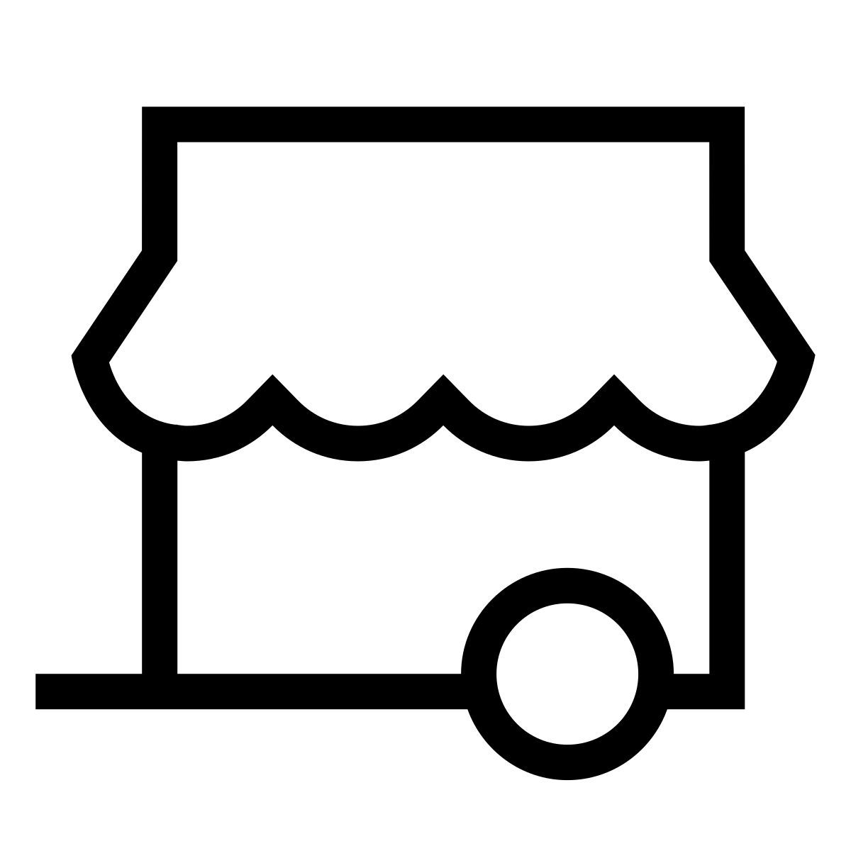 forma thin sharp style kiosk on wheels icon