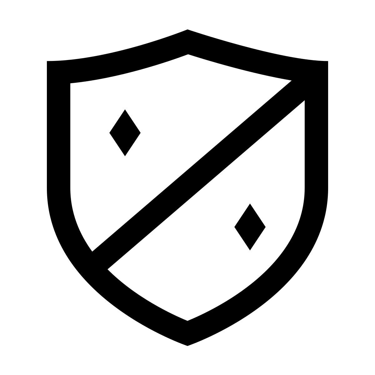 forma thin sharp style knight shield icon