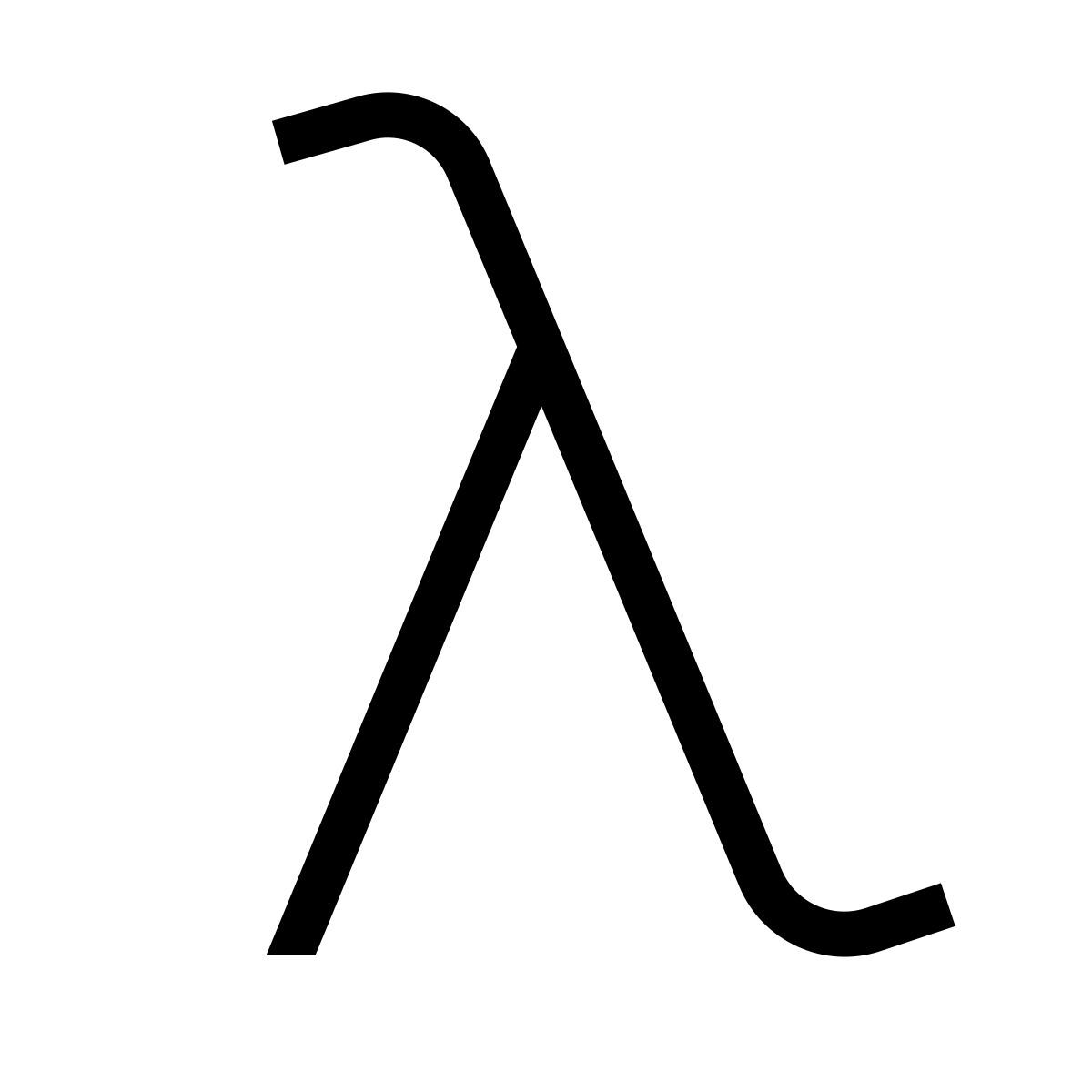 forma thin sharp style lambda icon
