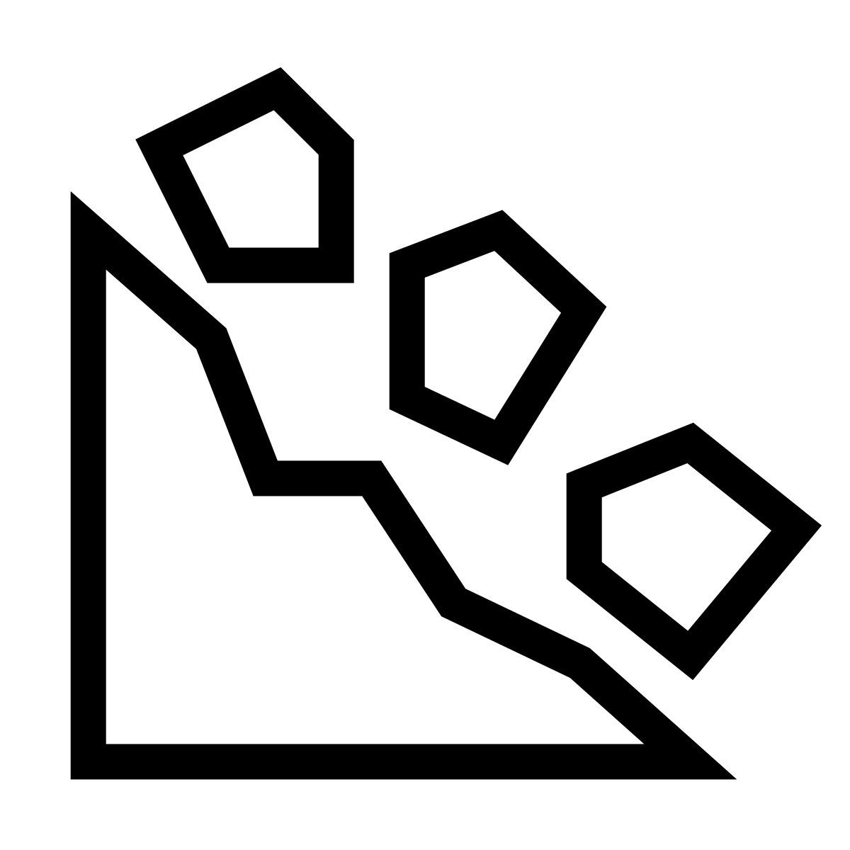 forma thin sharp style 滑坡 icon