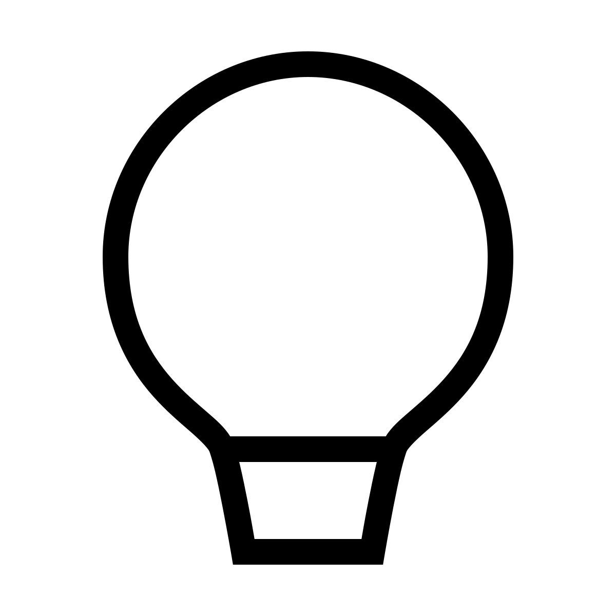 forma thin sharp style lampadina a globo icon