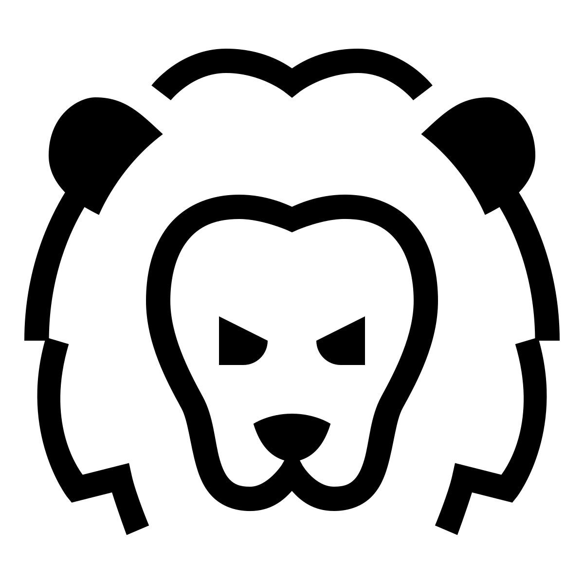 forma thin sharp style lion icon