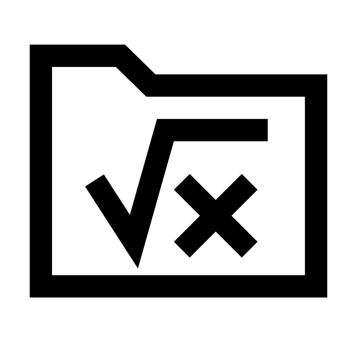 forma thin sharp style cartella matematica icon