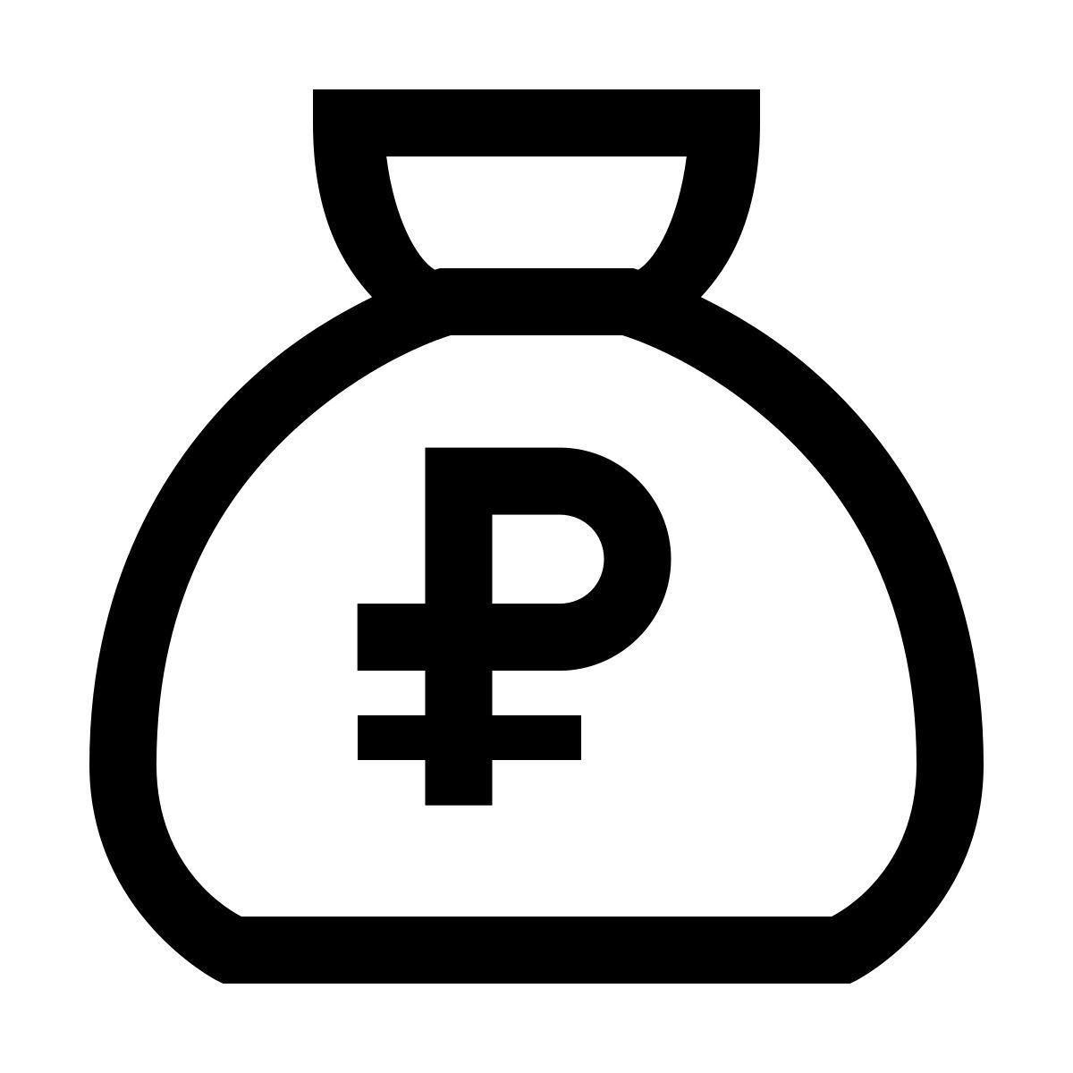 forma thin sharp style dinero bolsa rublo icon
