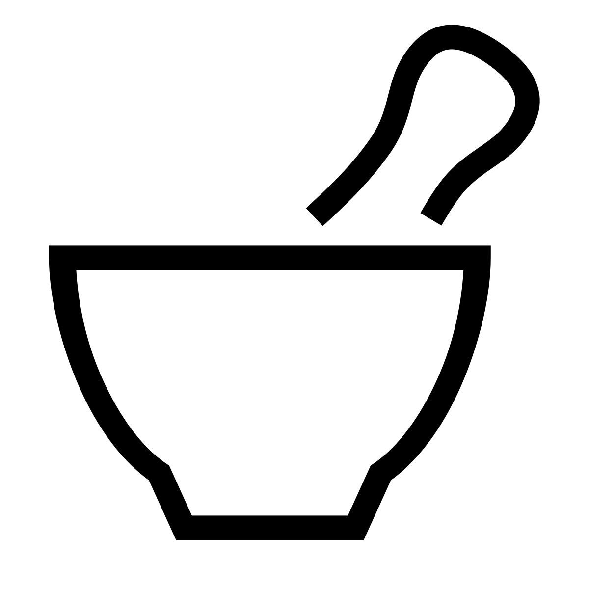 forma thin sharp style mortar and pestle icon