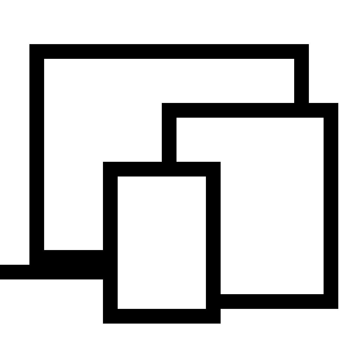 forma thin sharp style múltiples dispositivos icon