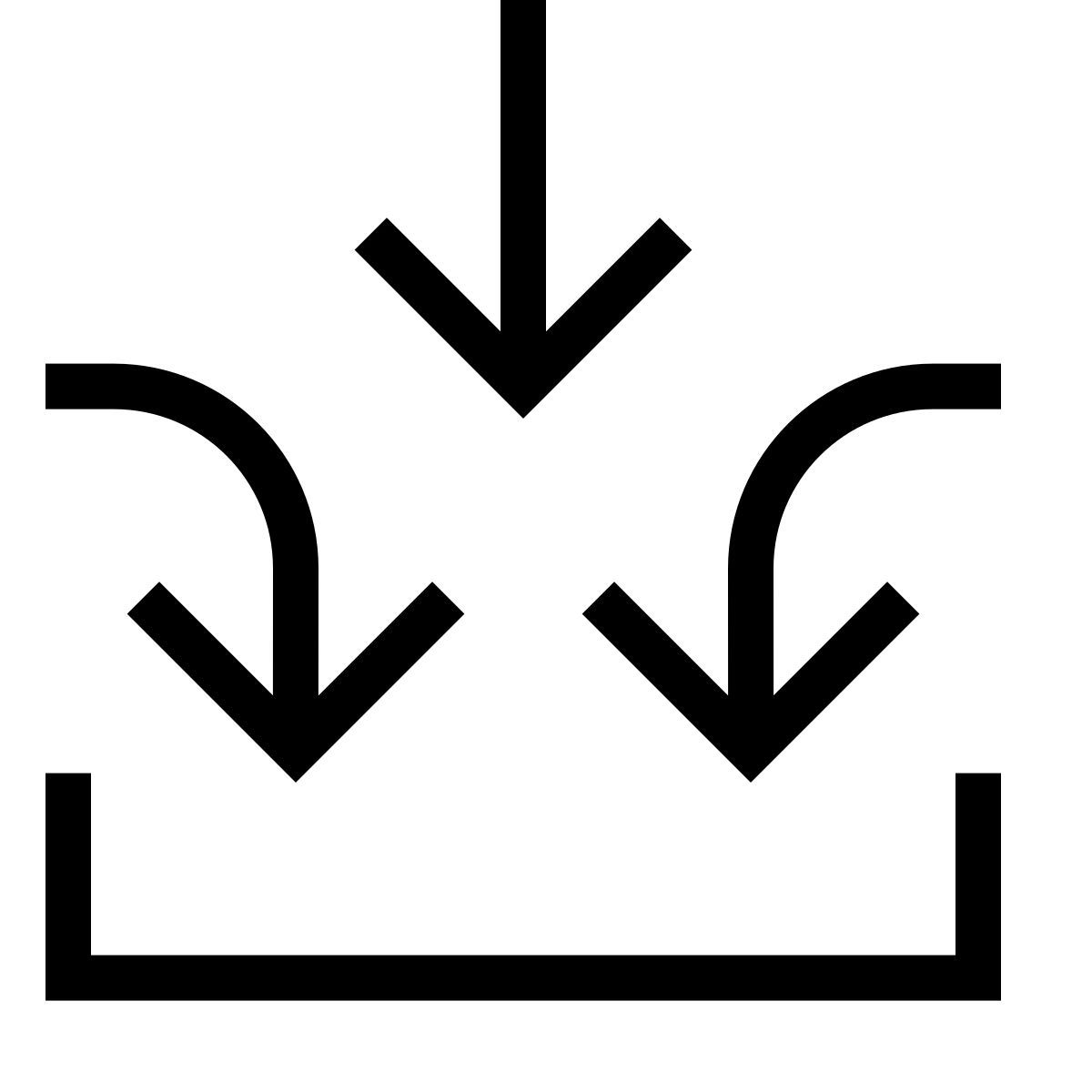 forma thin sharp style múltiples entradas icon