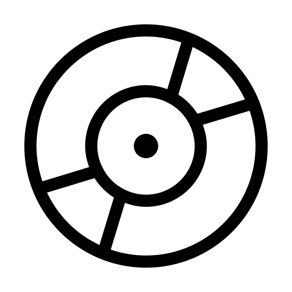 forma thin sharp style music record icon