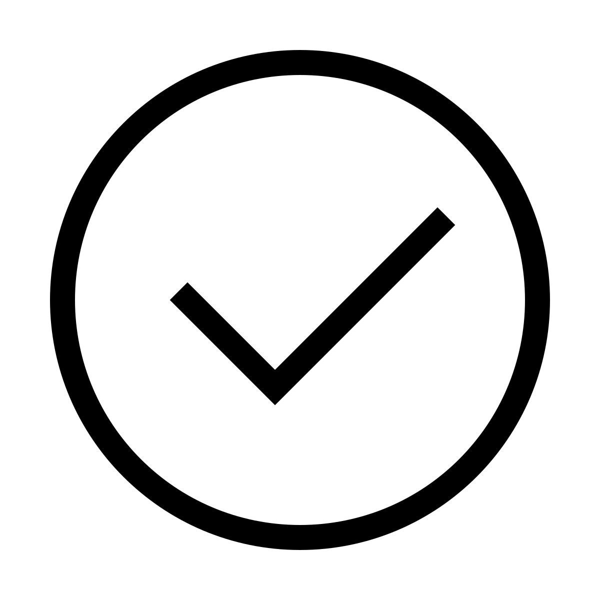 forma thin sharp style check mark icon