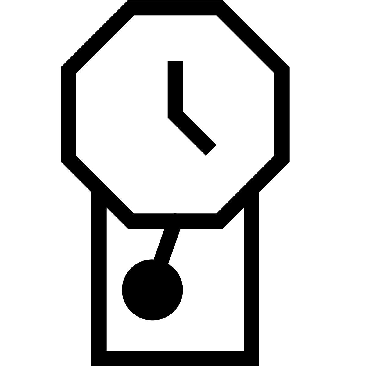 forma thin sharp style old fashioned clock icon