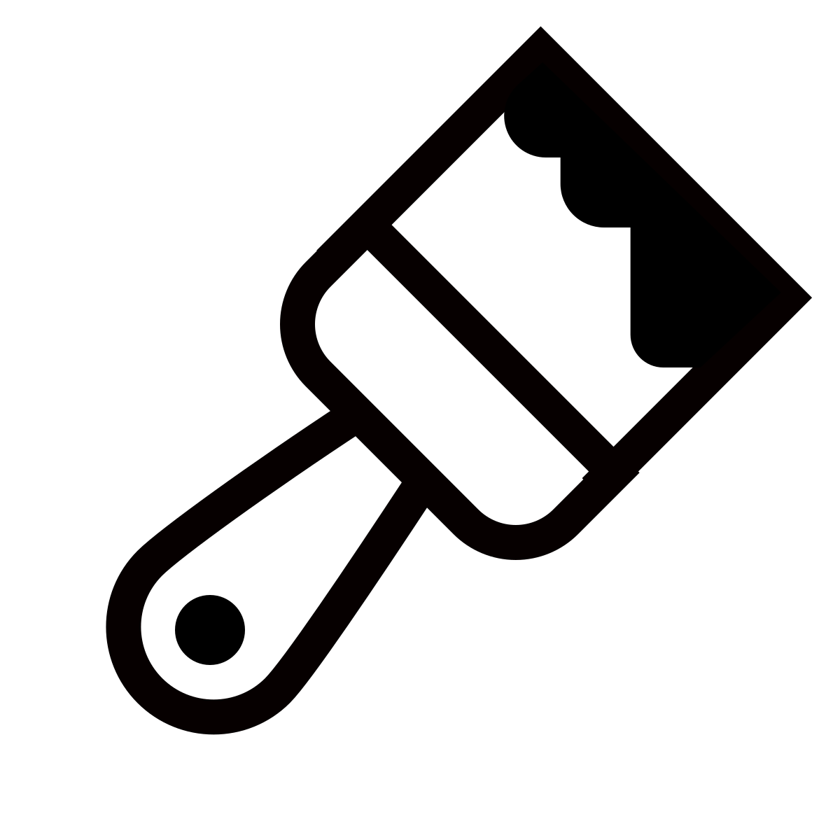 forma thin sharp style paint brush icon