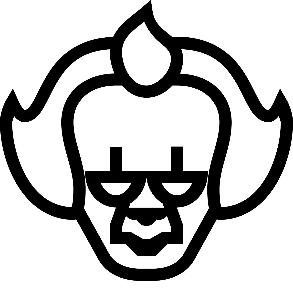 forma thin sharp style clown icon