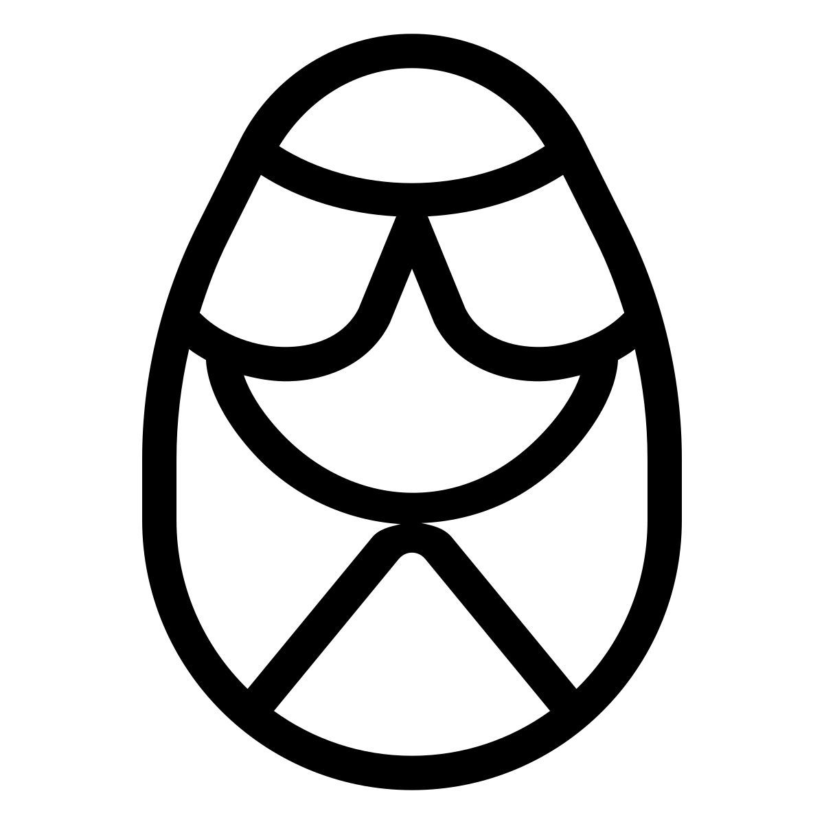 forma thin sharp style 솔방울 icon