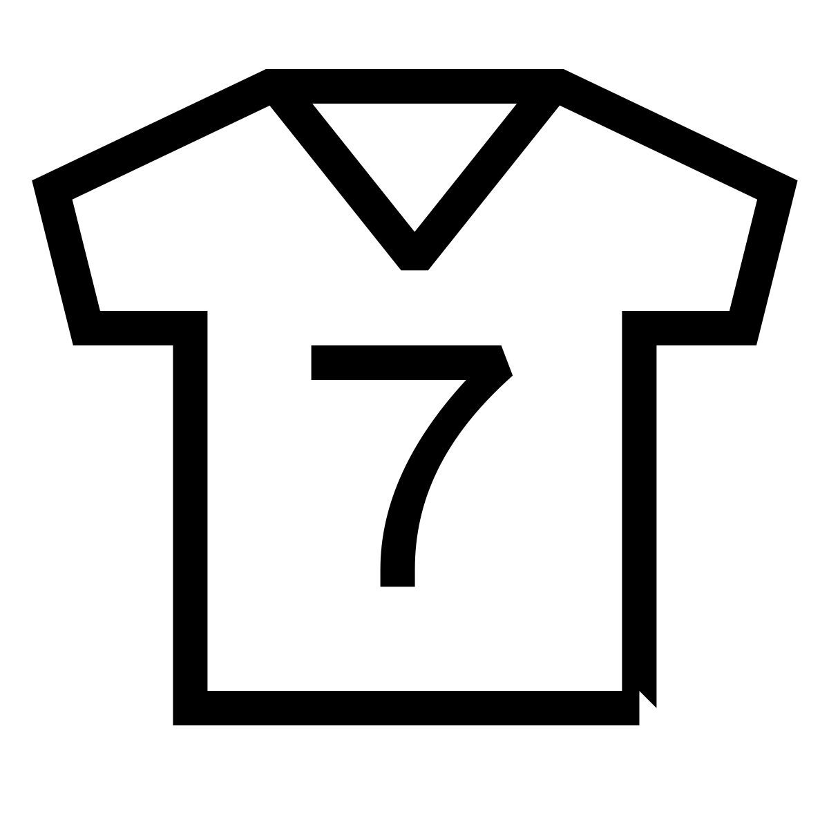 forma thin sharp style maglia del giocatore icon