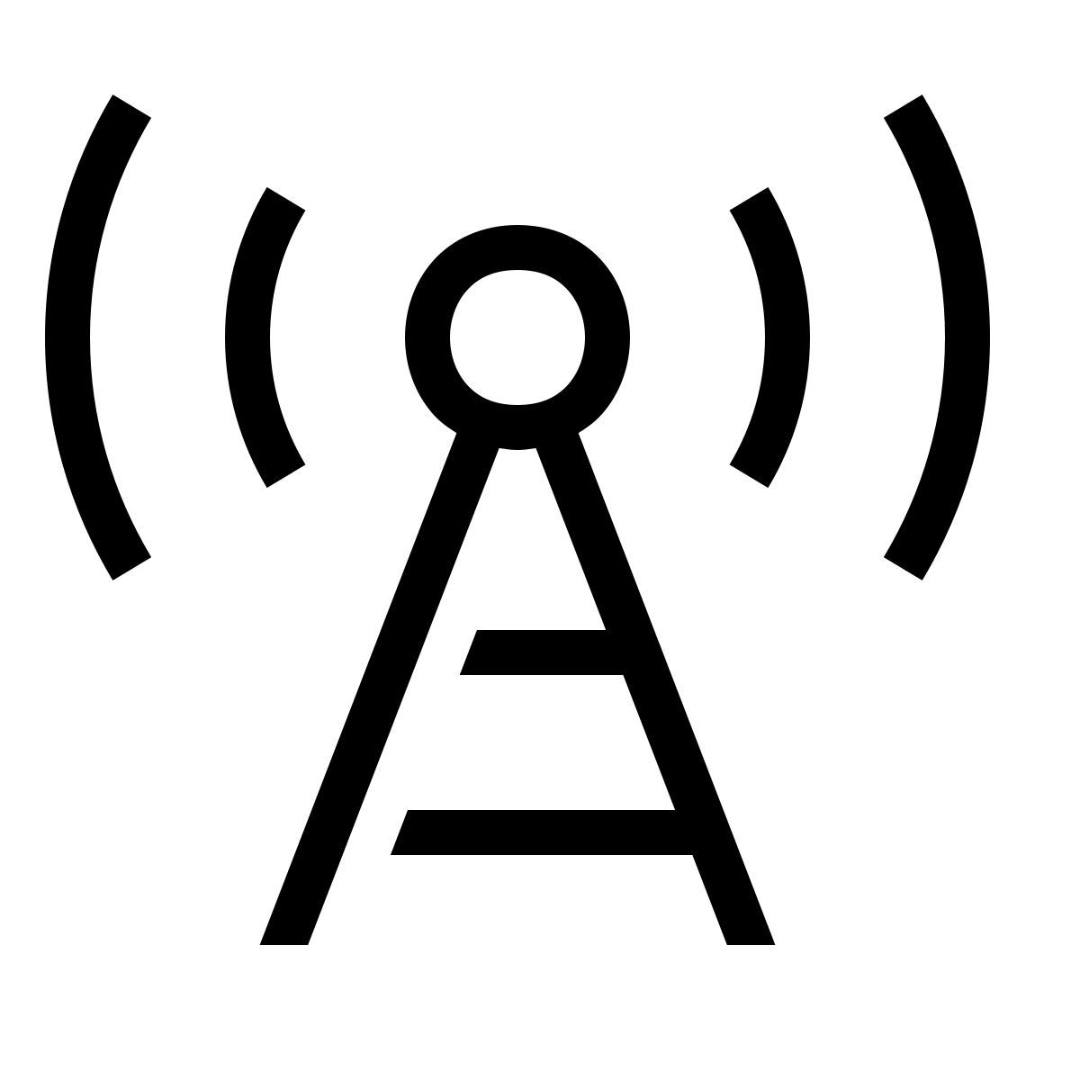 forma thin sharp style torre de radio icon
