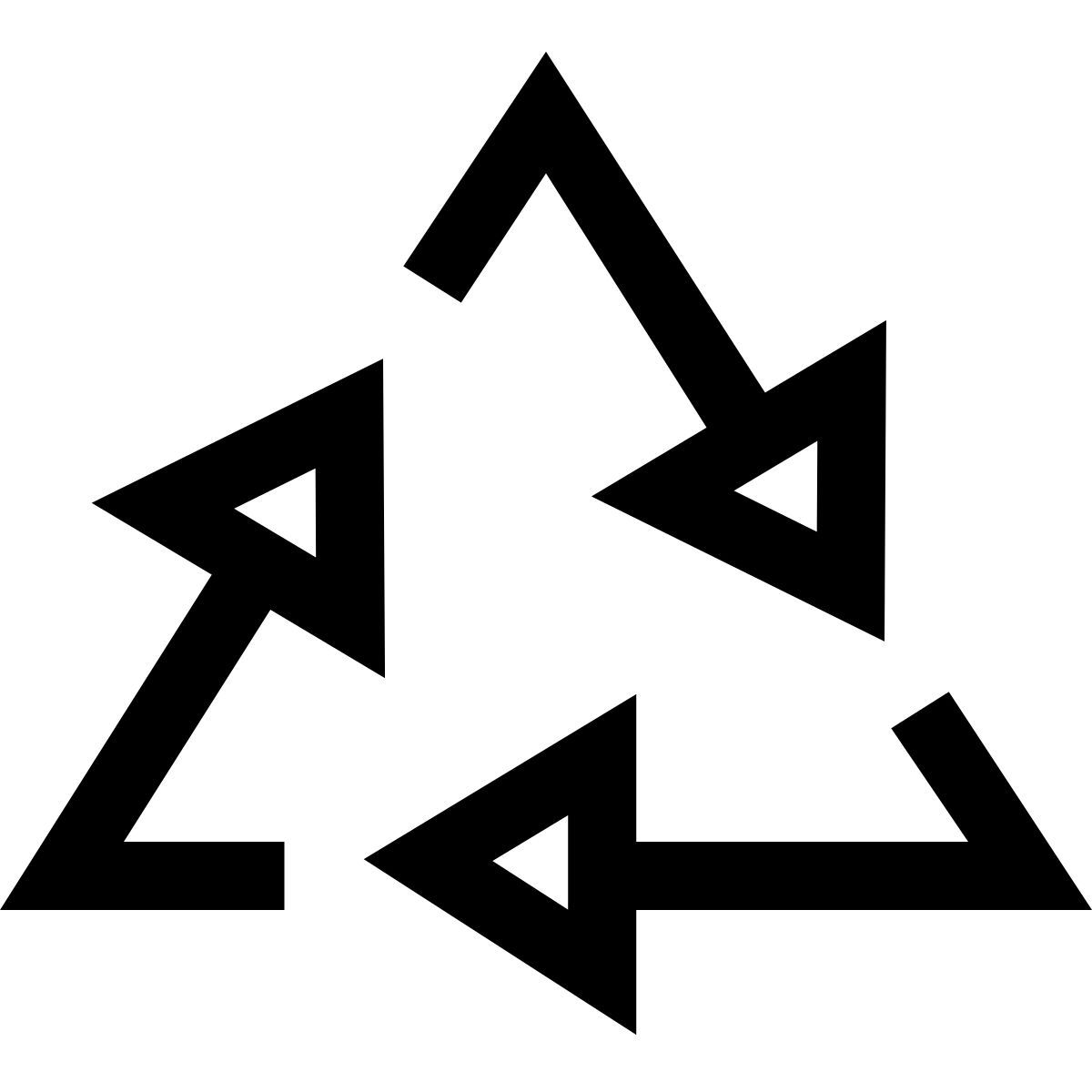 forma thin sharp style recycling icon