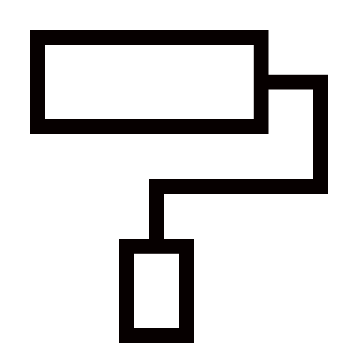forma thin sharp style roller brush icon
