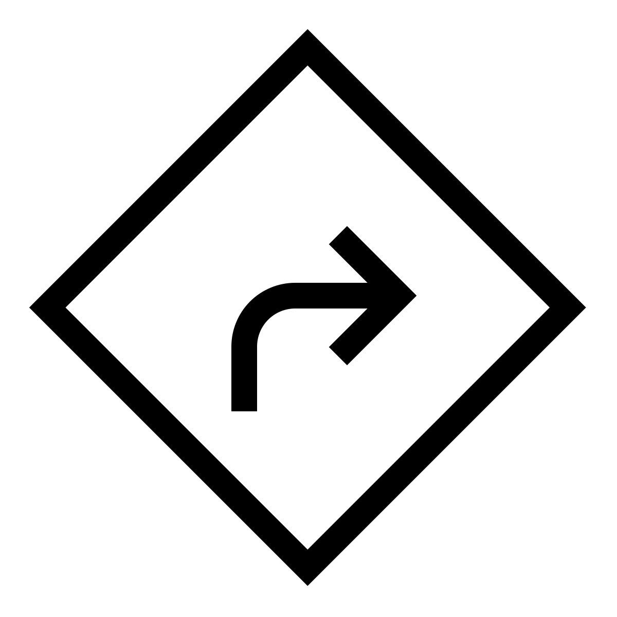 forma thin sharp style route icon