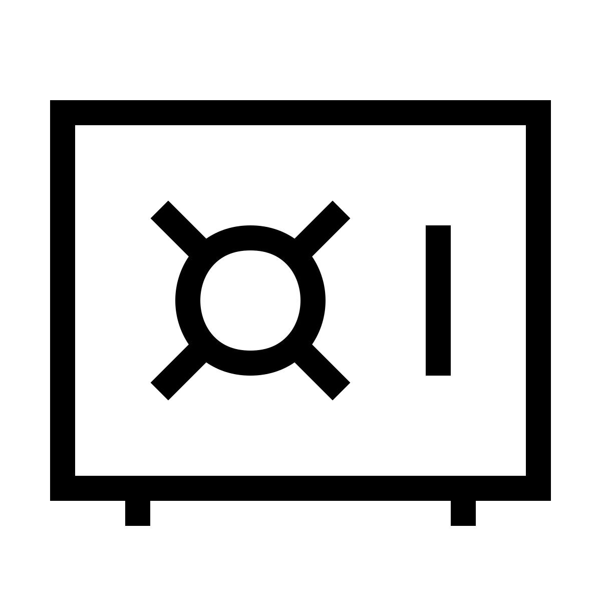 forma thin sharp style caja fuerte icon