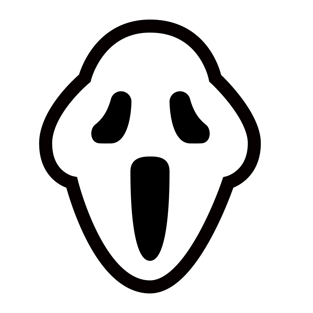 forma thin sharp style scream icon