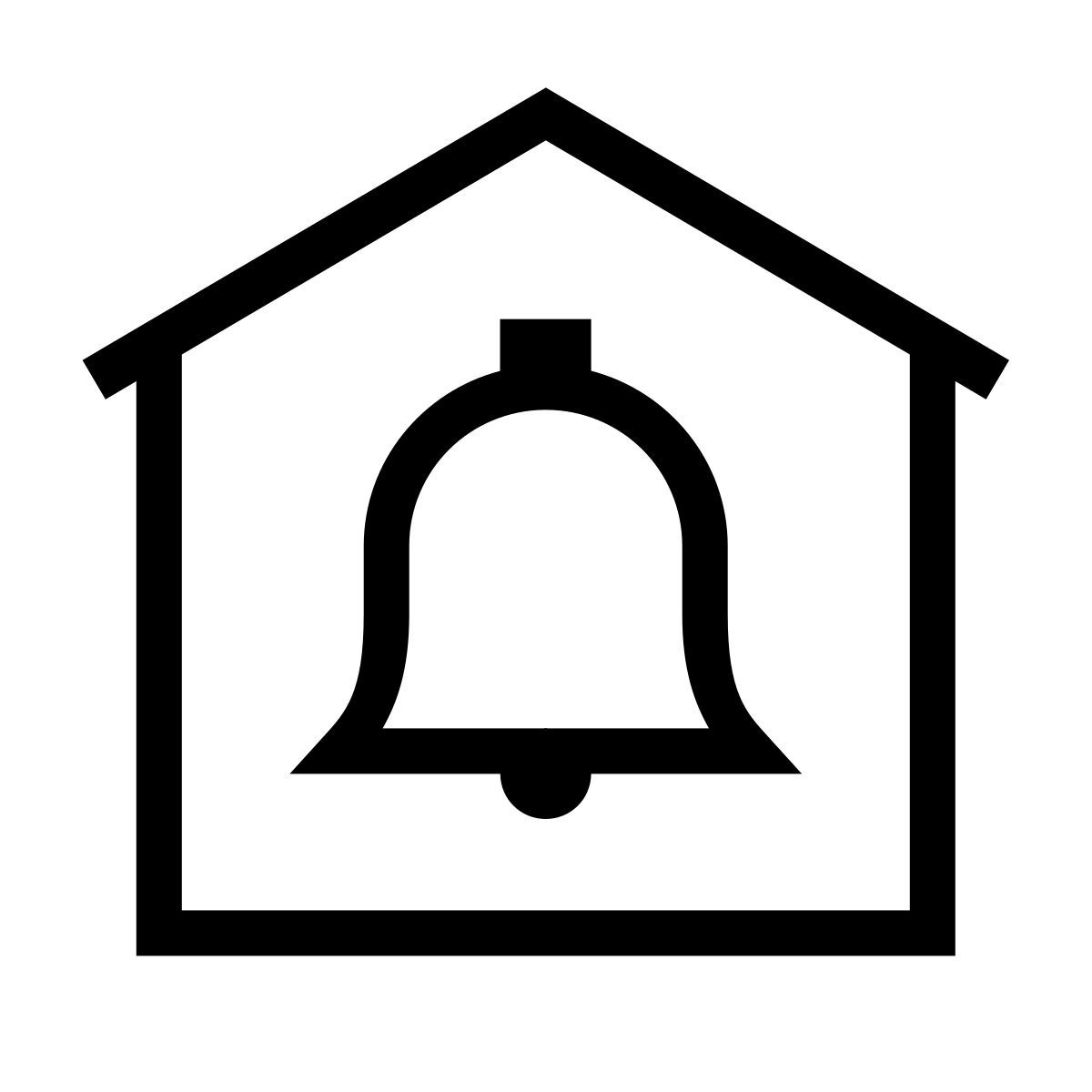 forma thin sharp style 경보 시스템에 의해 보안 icon