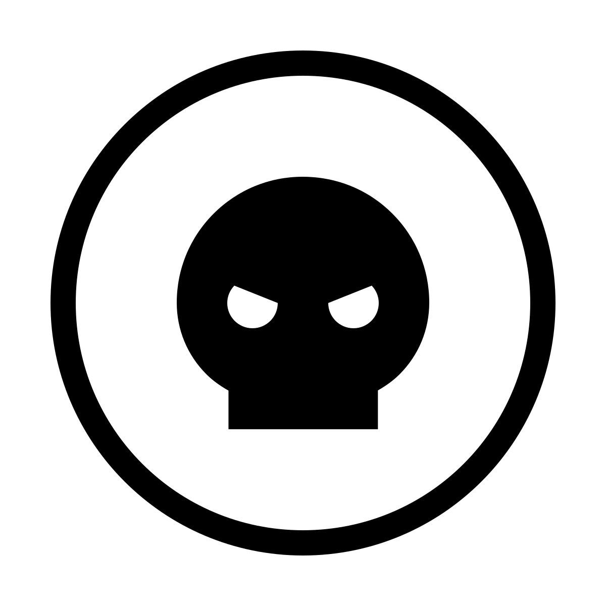 forma thin sharp style skull crossbones icon