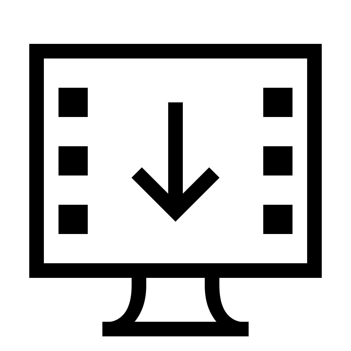 forma thin sharp style sending video frames icon