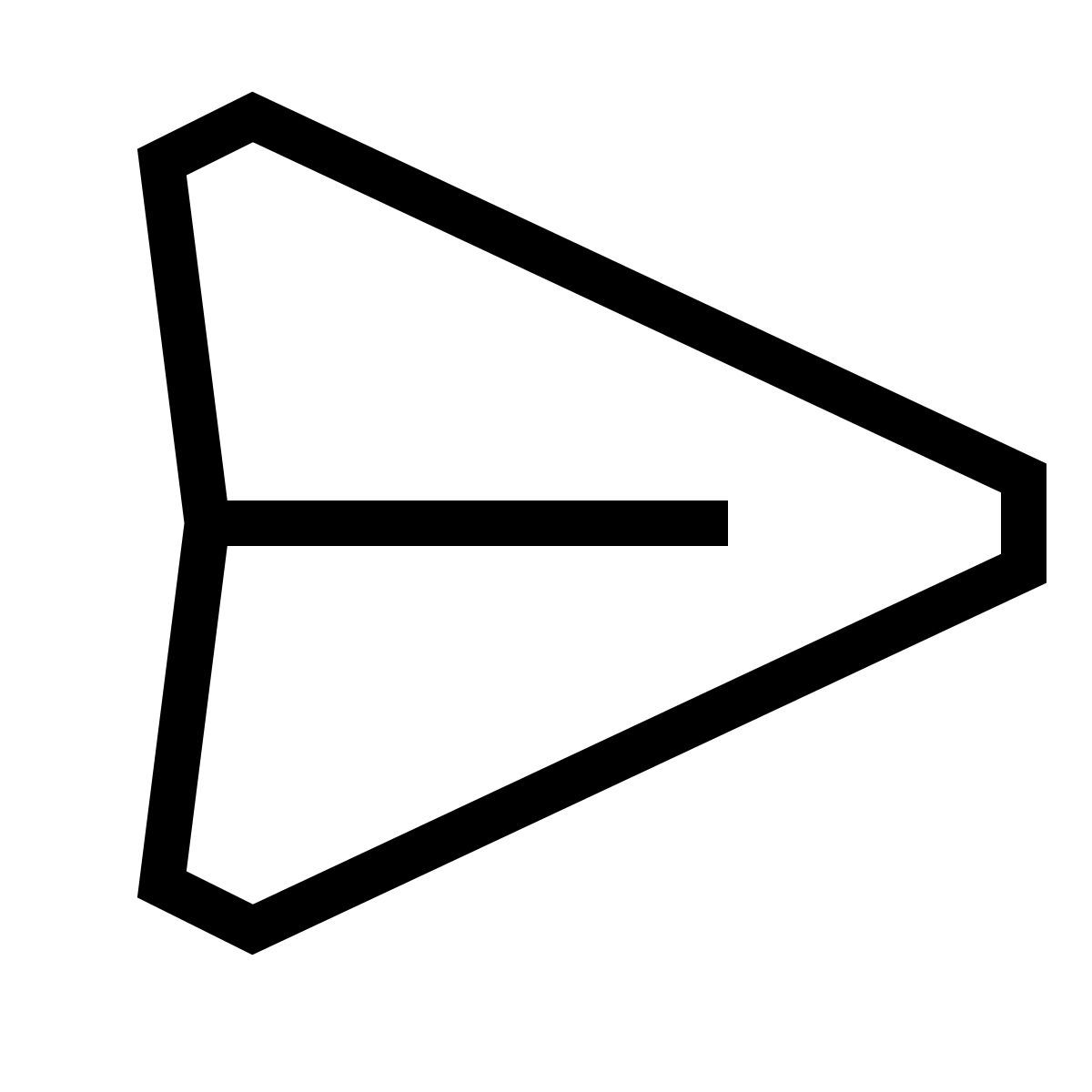 forma thin sharp style gesendet icon