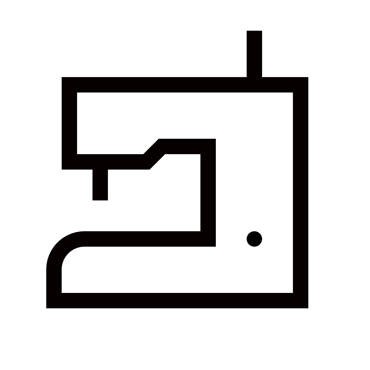 forma thin sharp style sewing machine icon