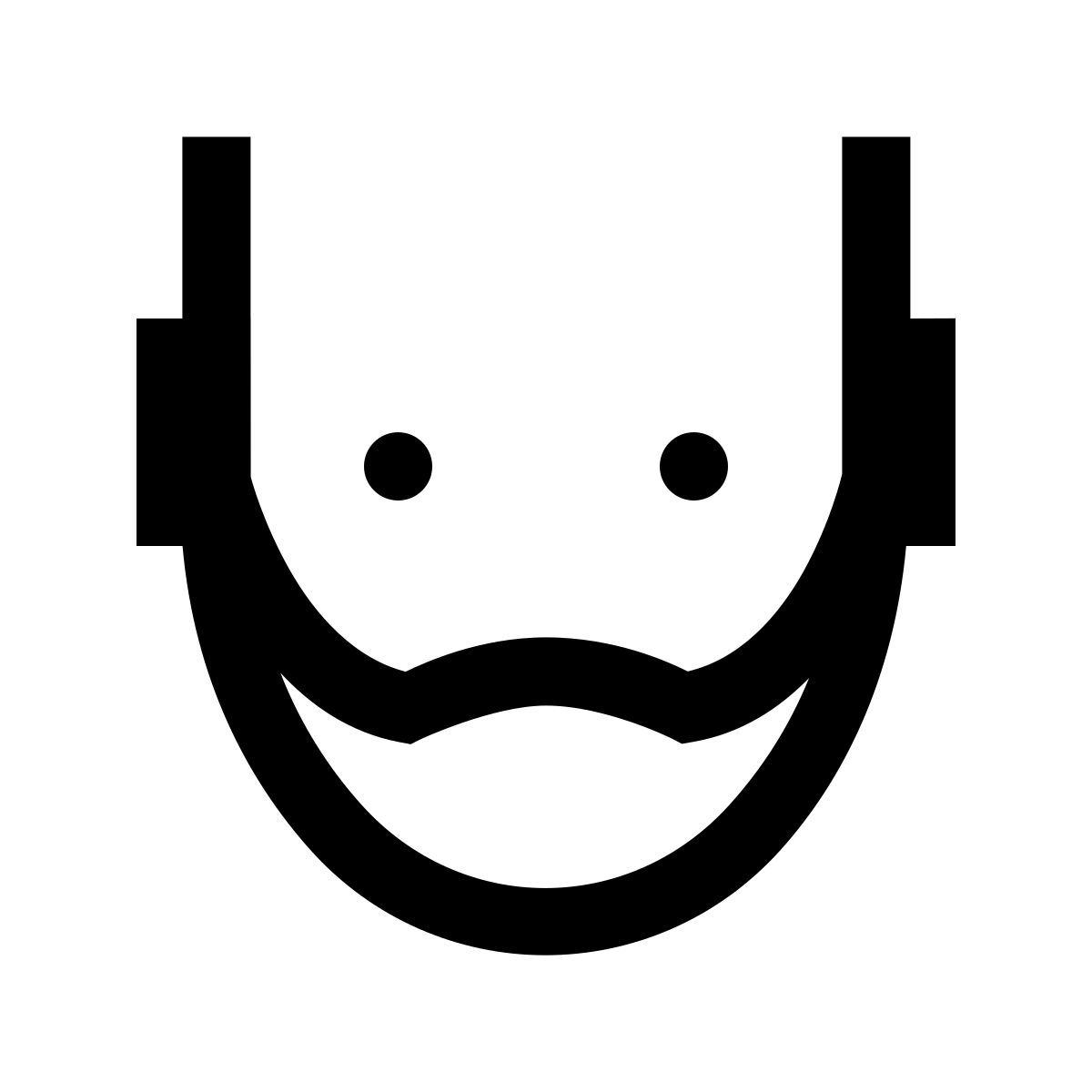 forma thin sharp style barba corta icon