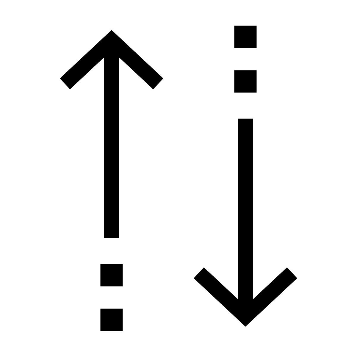 forma thin sharp style sorting arrows icon