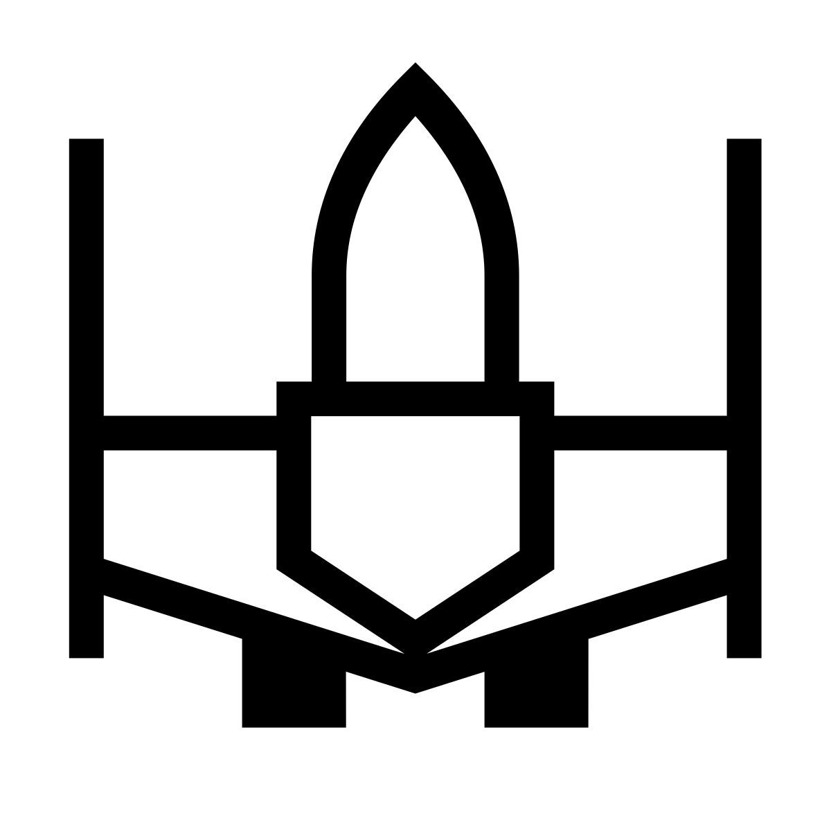 forma thin sharp style space fighter icon