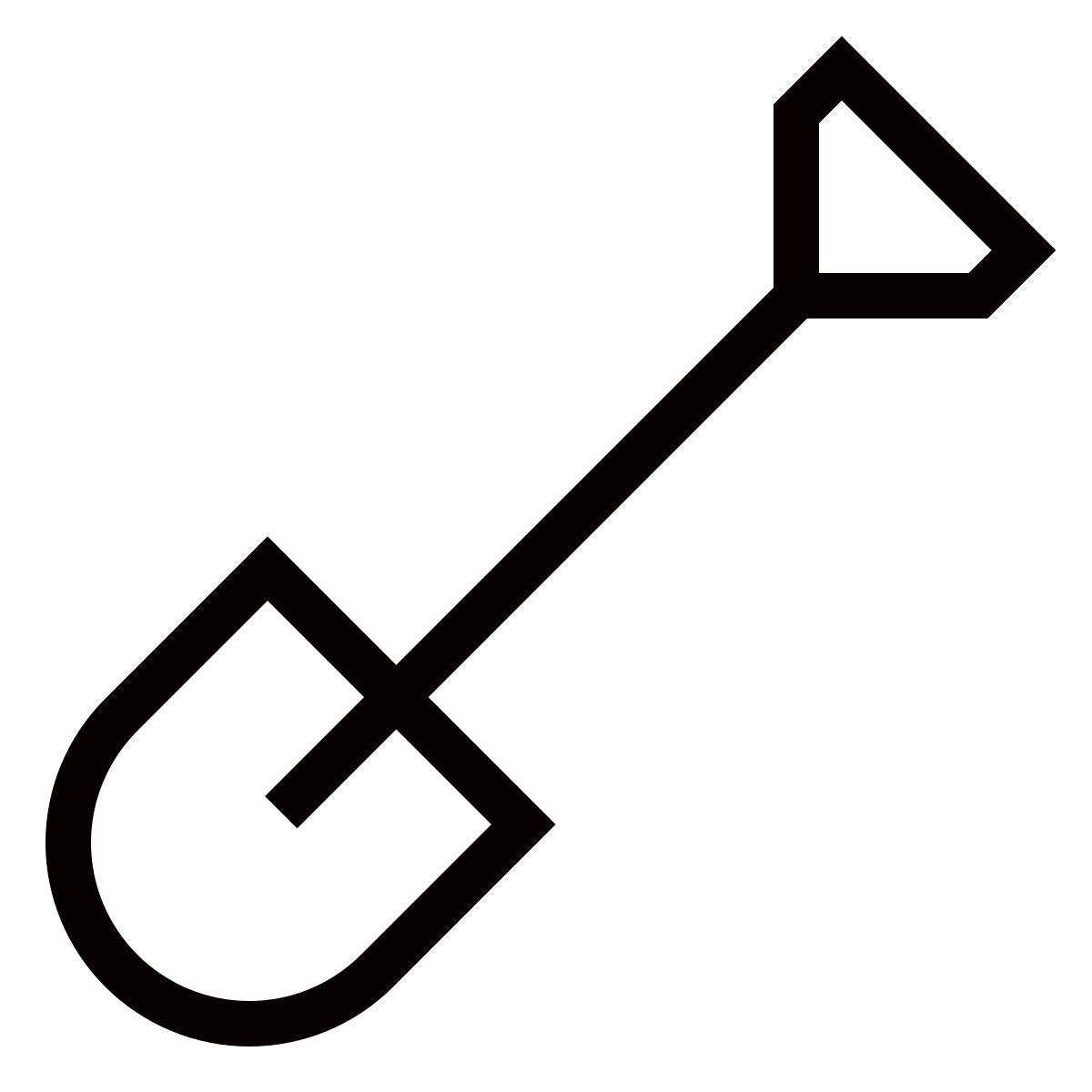 forma thin sharp style spade icon