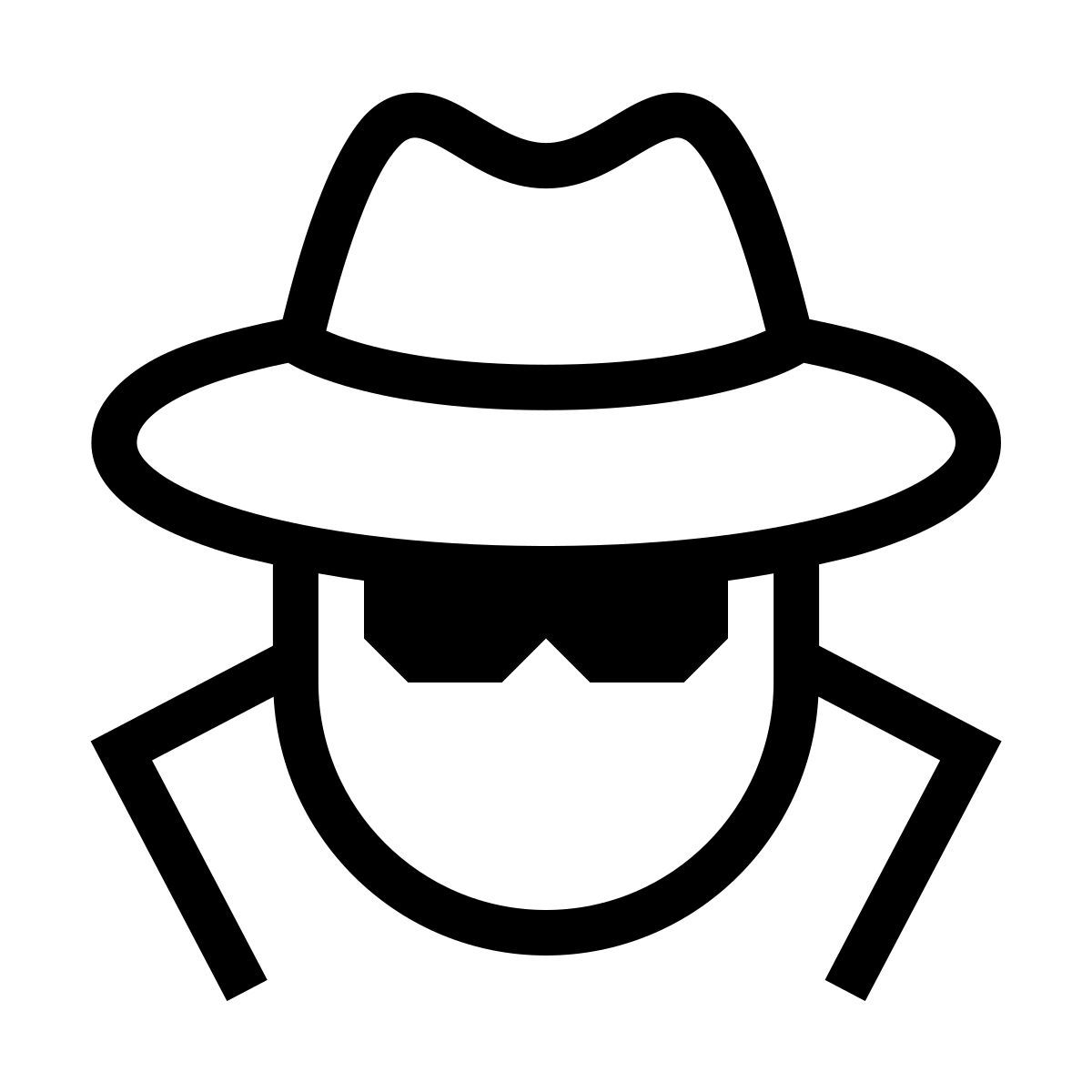 forma thin sharp style spy male icon