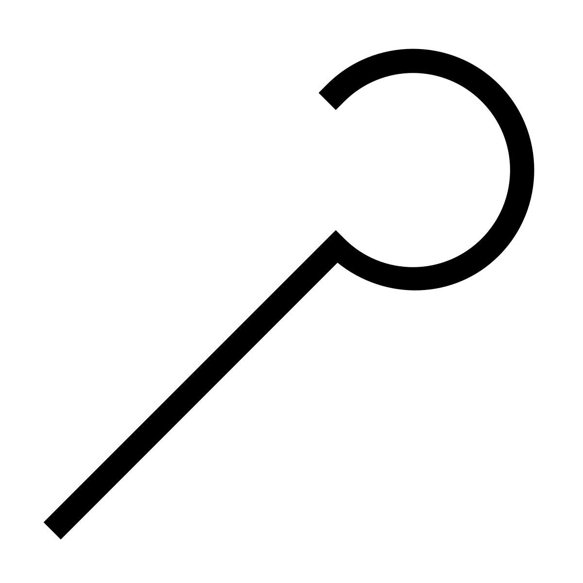 forma thin sharp style bastone del personale icon