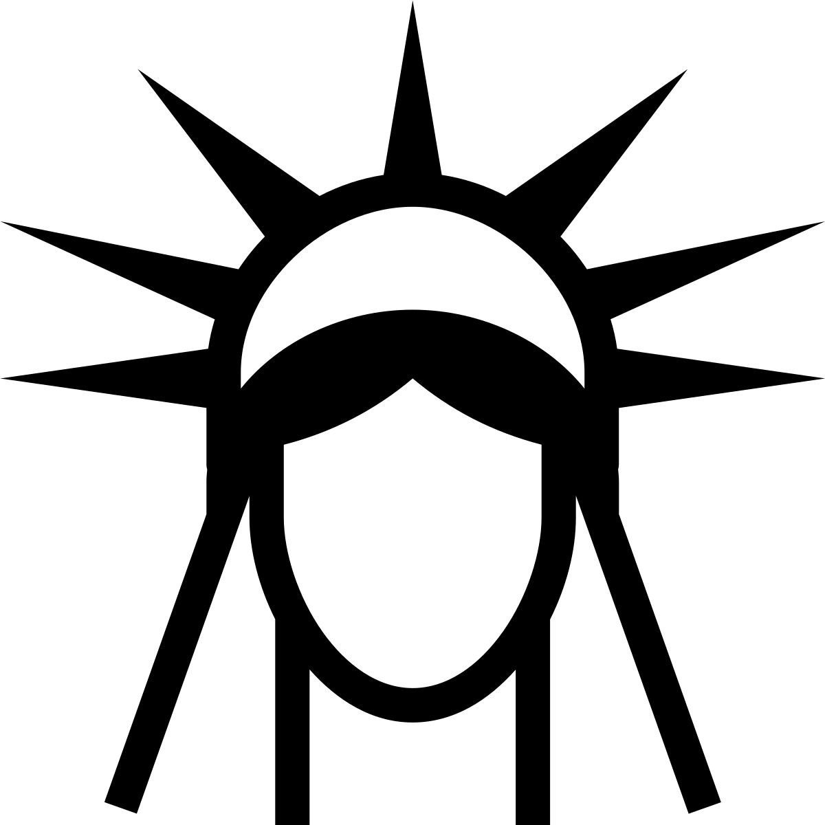 forma thin sharp style statue de la liberté icon