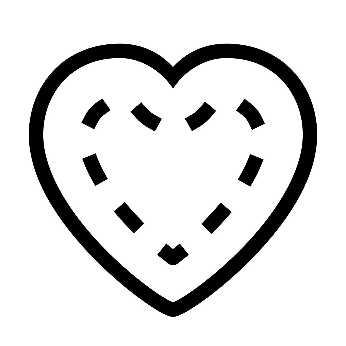 forma thin sharp style 缝合的心 icon