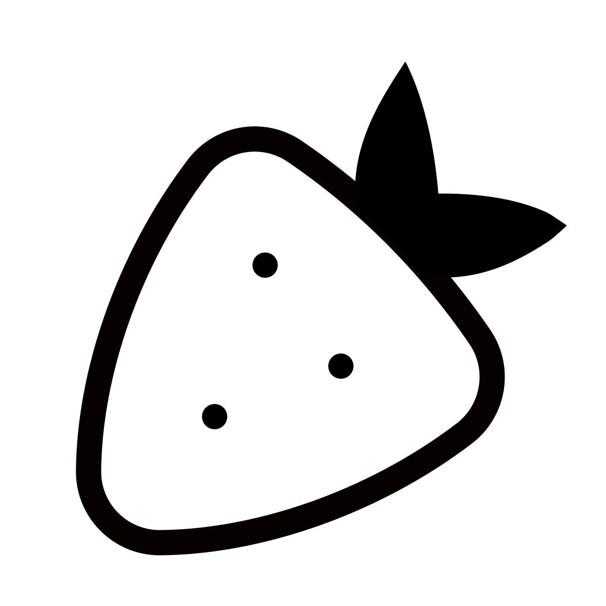 forma thin sharp style strawberry icon