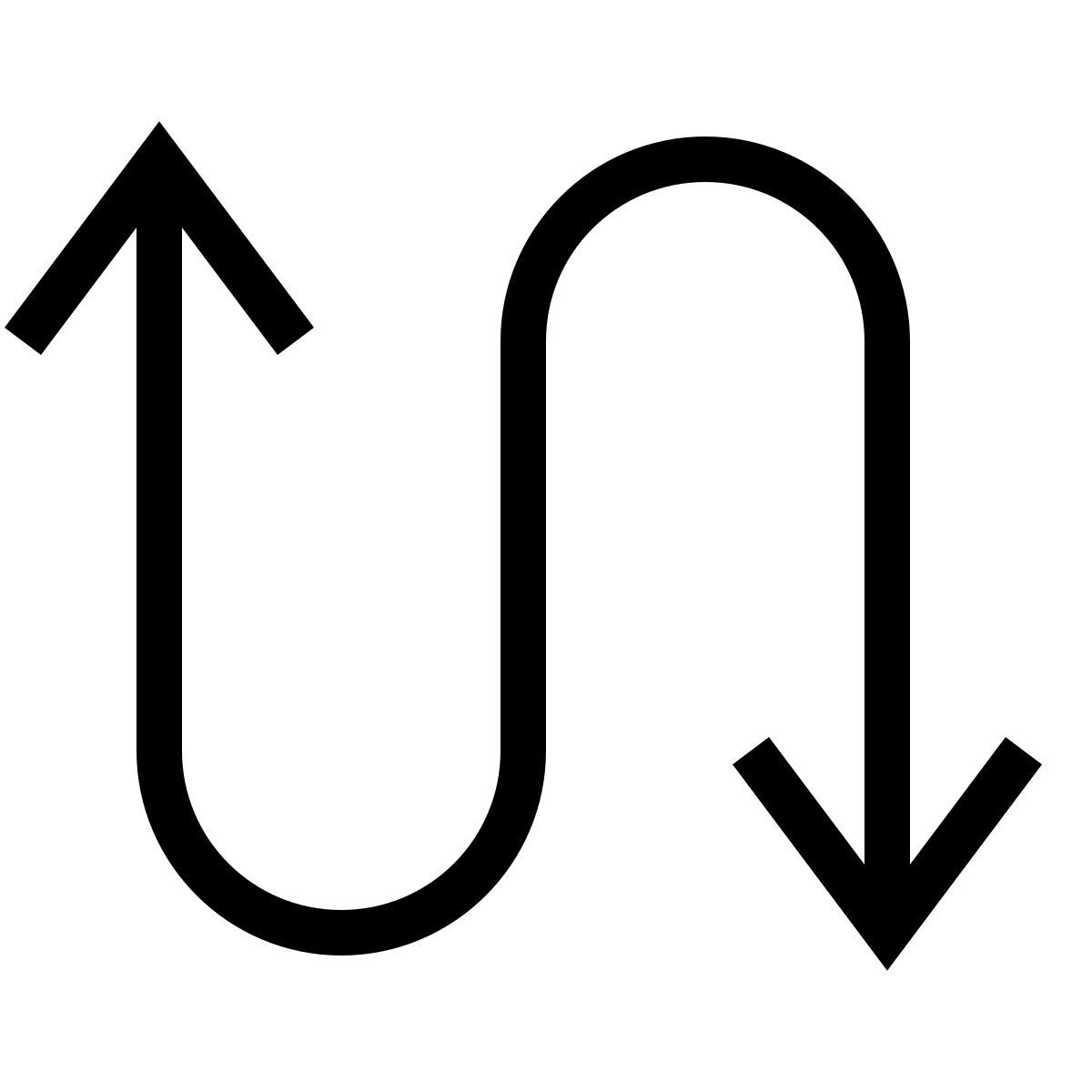 forma thin sharp style swap icon