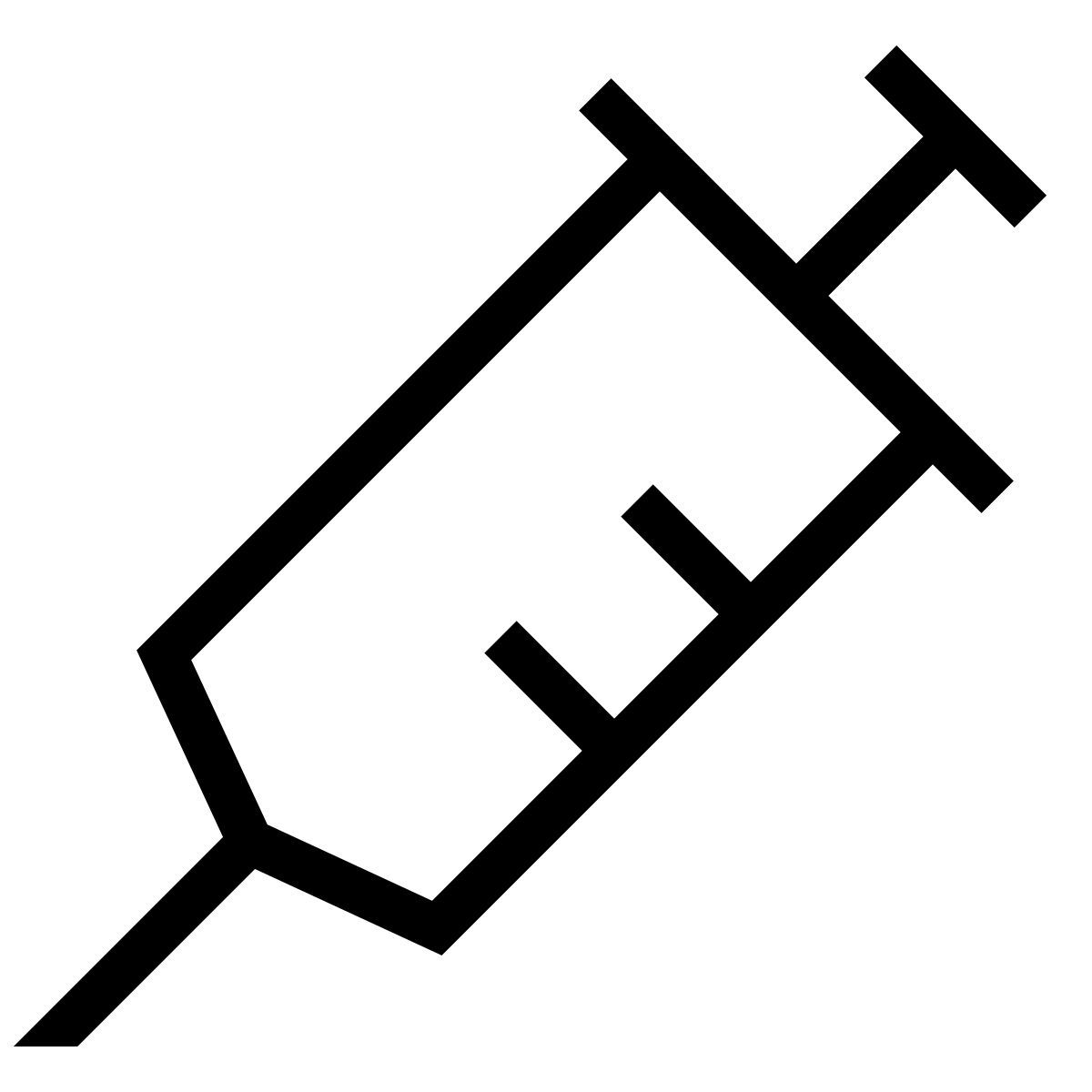 forma thin sharp style syringe icon