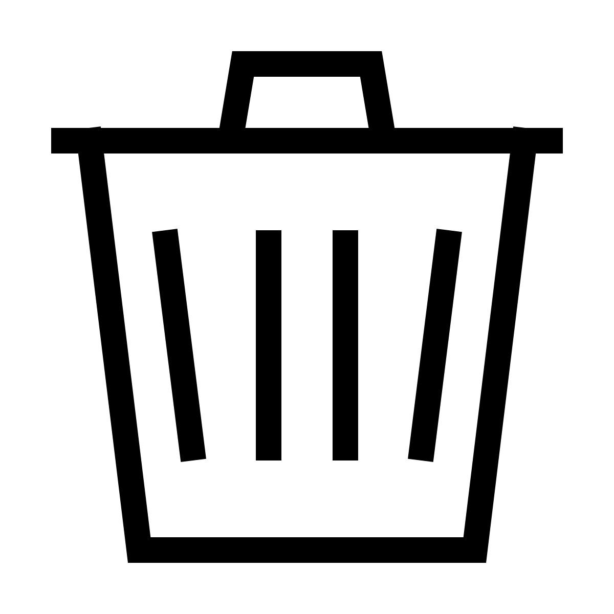 forma thin sharp style cestino icon