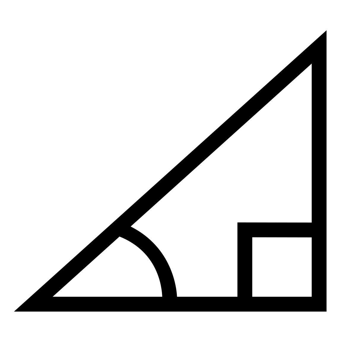 forma thin sharp style 삼각법 icon