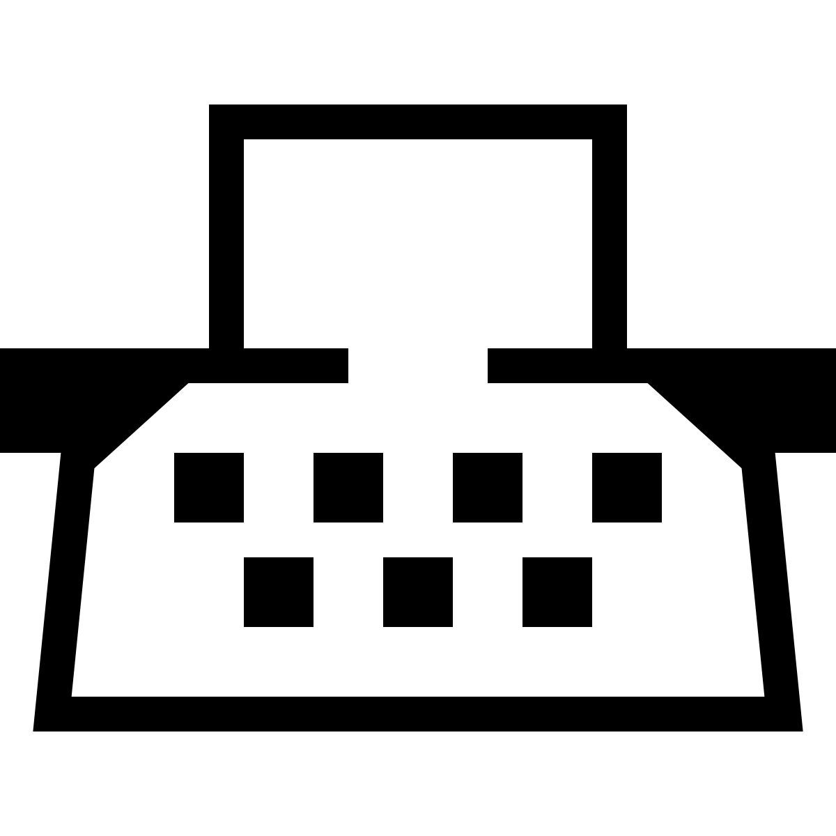 forma thin sharp style typewriter with paper icon